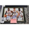 Image 1 : Magic Johnson, Larry Bird, Mike Johnson Autographed Photo w/COA
