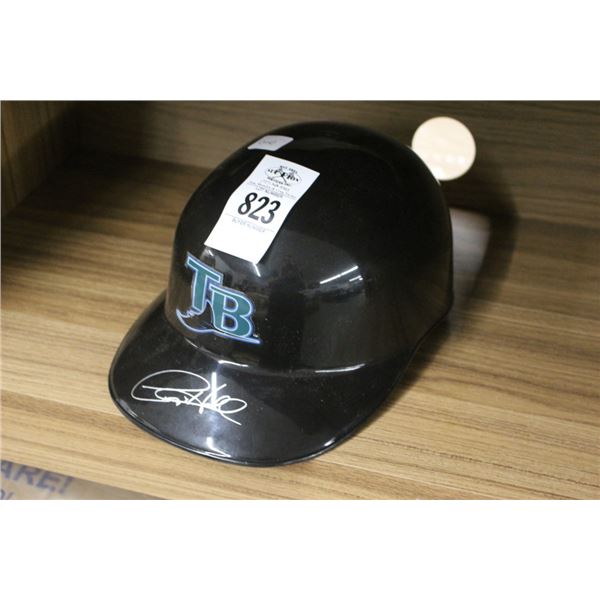 TB Rays Autographed Batting Helmet Signed Hall