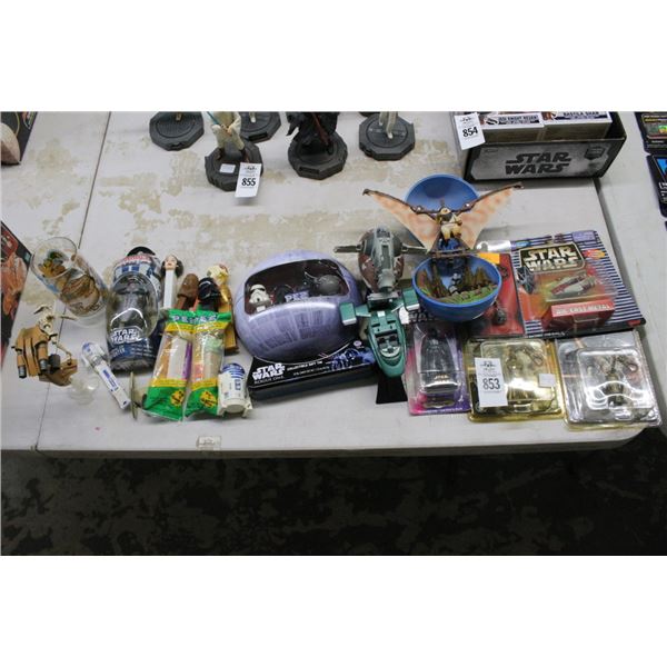 Asst. Star Wars Collector Figurines 5, Pez Dispensers, Battleships, Memorabilia