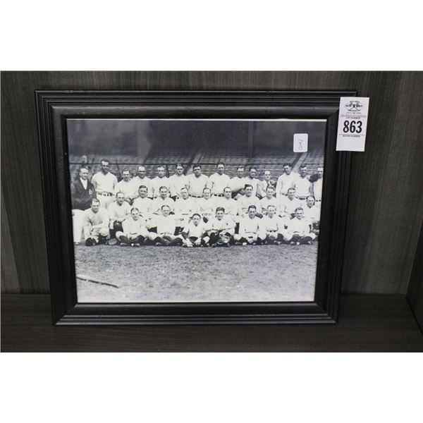 Framed Vintage Baseball Photo