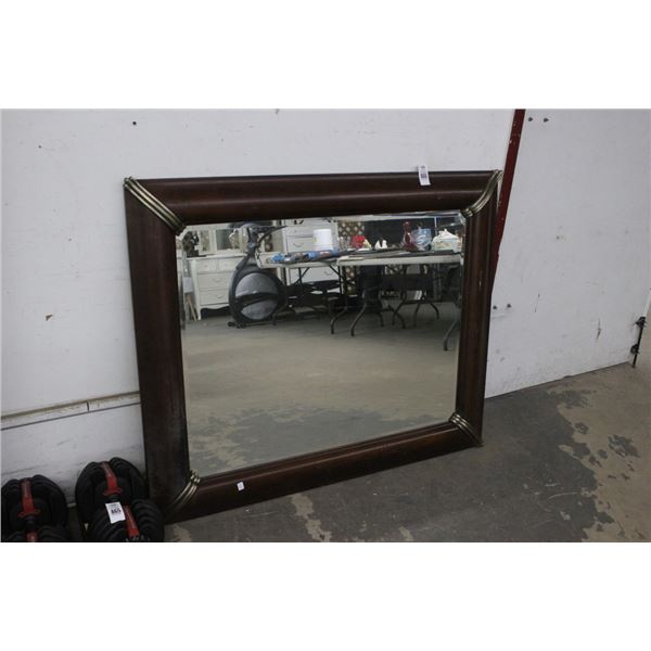 Large Framed Beveled Mirror - No Shipping