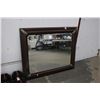 Image 1 : Large Framed Beveled Mirror - No Shipping