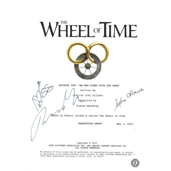Wheel of Time, The - Series Finale Script Cover Signed by Pike and Okonedo (VERY Rare)!