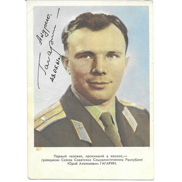 Cosmonaut Yuri Gagarin signed photograph