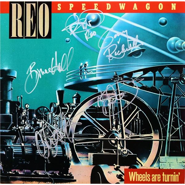 REO Speedwagon Wheels Are Turninâ€™ signed album