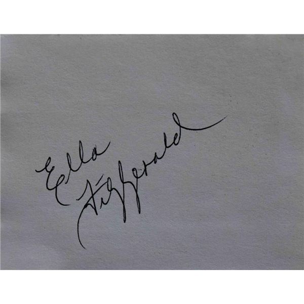 Ella Fitzgerald signature slip