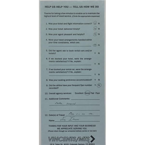 Astronaut James Irwin signed survey