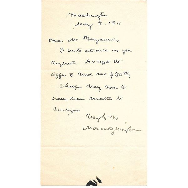 Confederate General Marcus J. Wright Signed Civil War Letter