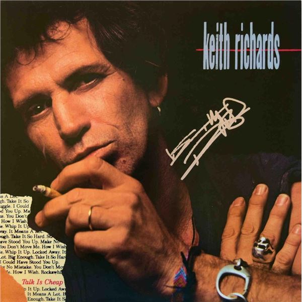 Keith Richards signed Talk is Cheap album