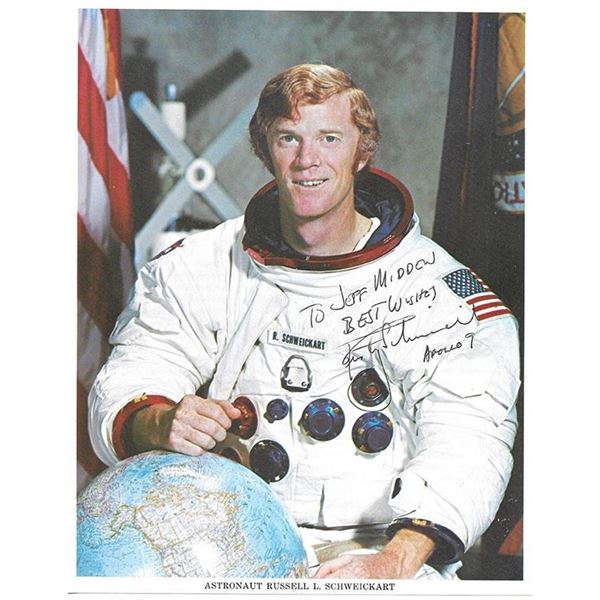 Astronaut Rusty Schweickart signed NASA photo