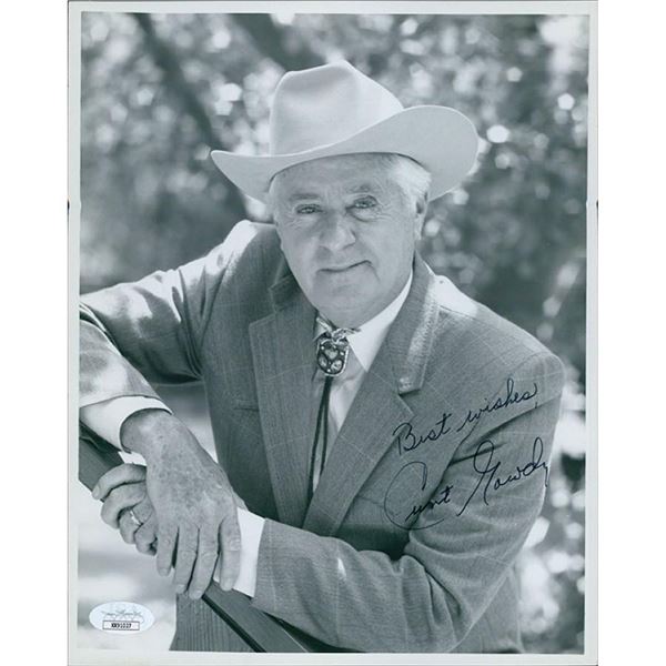Sportscaster Curt Gowdy signed photo. JSA Authenticated
