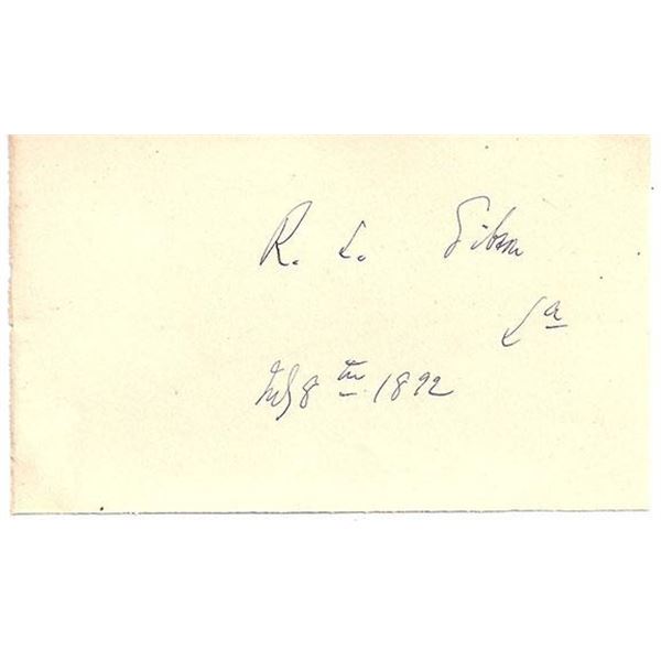 Confederate General Randell Lee Gibson Signed Civil War Signature Cut