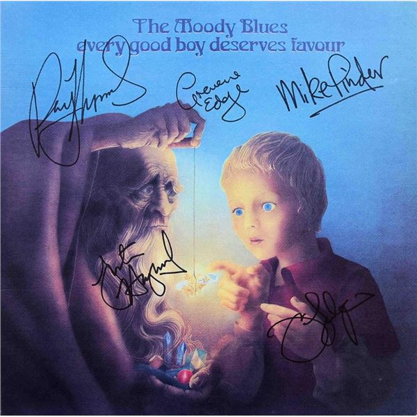 The Moody Blues 1971 Every Good Boy Deserves Favour signed album