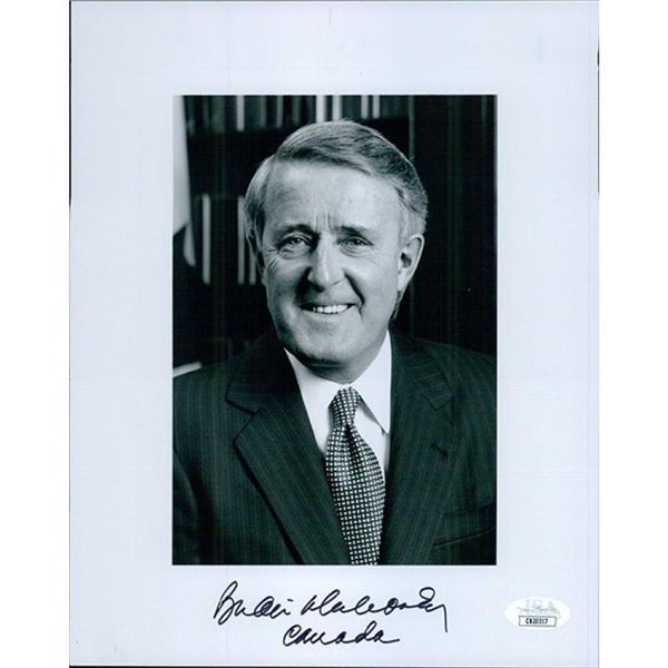 Prime Minister of Canada  Brian Mulroney signed photo. JSA Authenticated