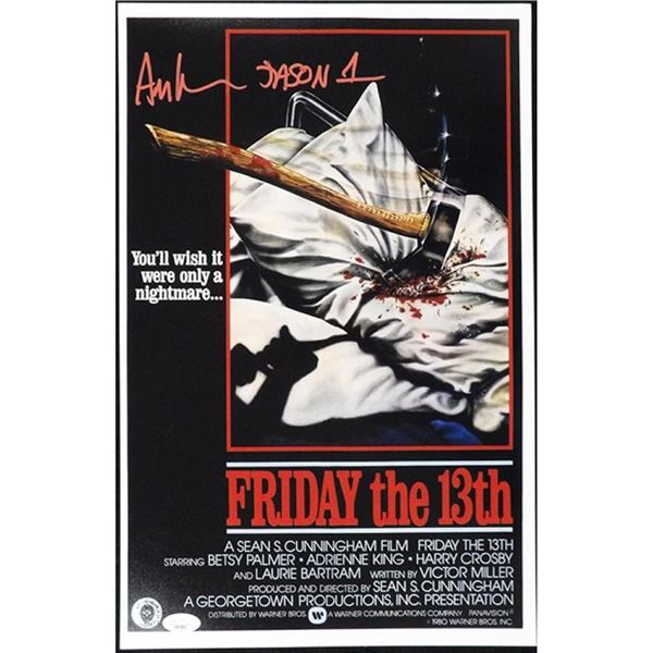 Ari Lehman Friday The 13th signed photo. JSA Authenticated