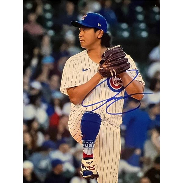 Chicago Cubs pitcher Shota Imanaga signed photo