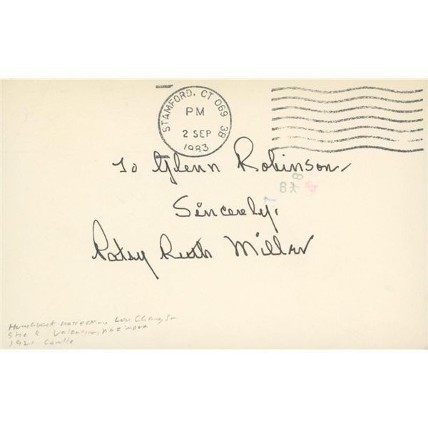 The Hunchback of Notre dame Patsy Ruth Miller signed note