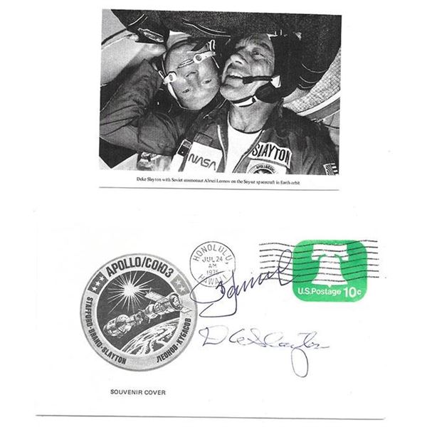 Cosmonaut Alexei Leonov signed space cover