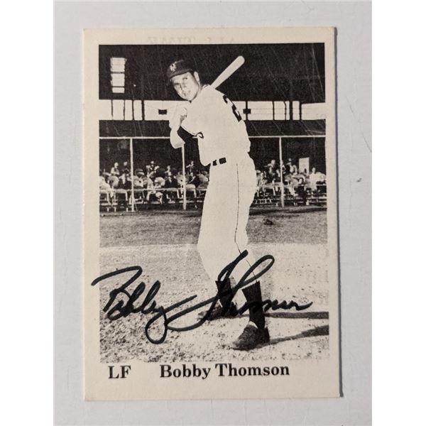 Bobby Thompson Signed Baseball Trading Card
