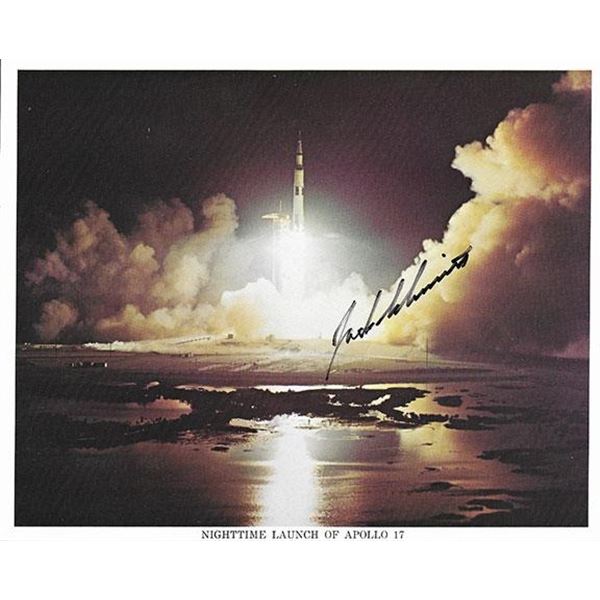 Apollo 17 Moonwalker Harrison Schmitt signed lithograph