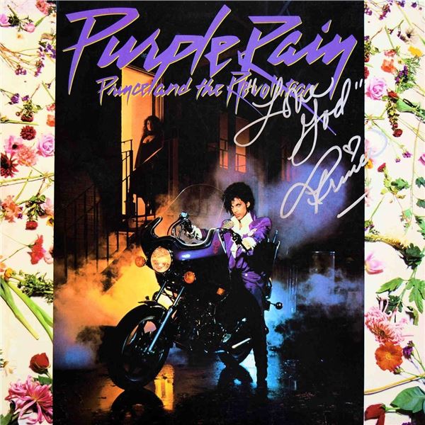 Prince 1984 Purple Rain signed album