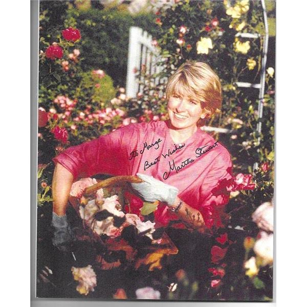 Martha Stewart Signed Photo