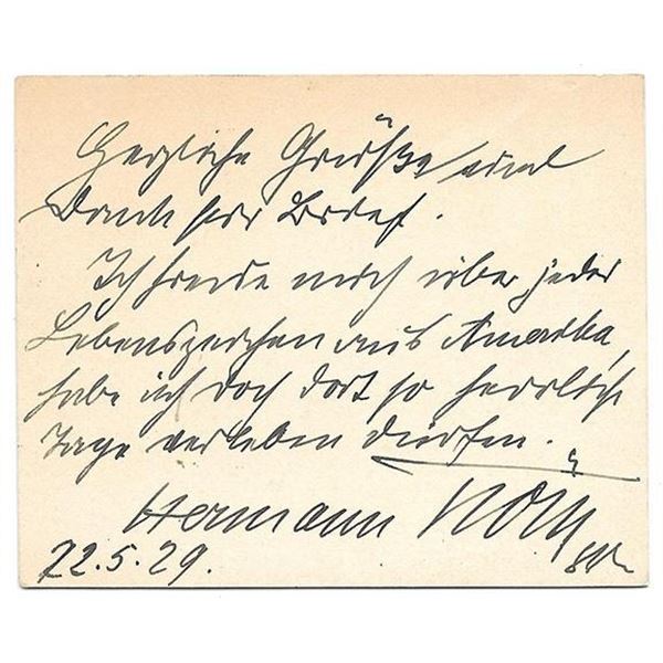 German Aviator Herman Koehl Signed Letter