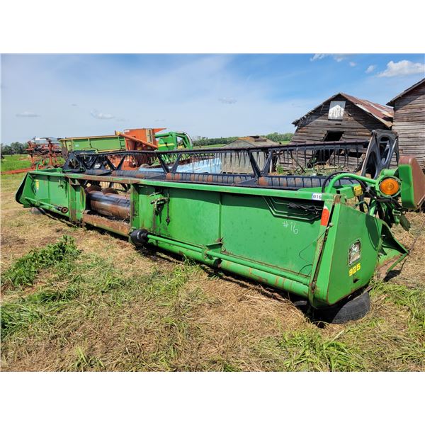 JD 25 ft straight-cut header, SN. H00925P651239. The Estate of Clarence Ewasiw, Located at 23012 Twp