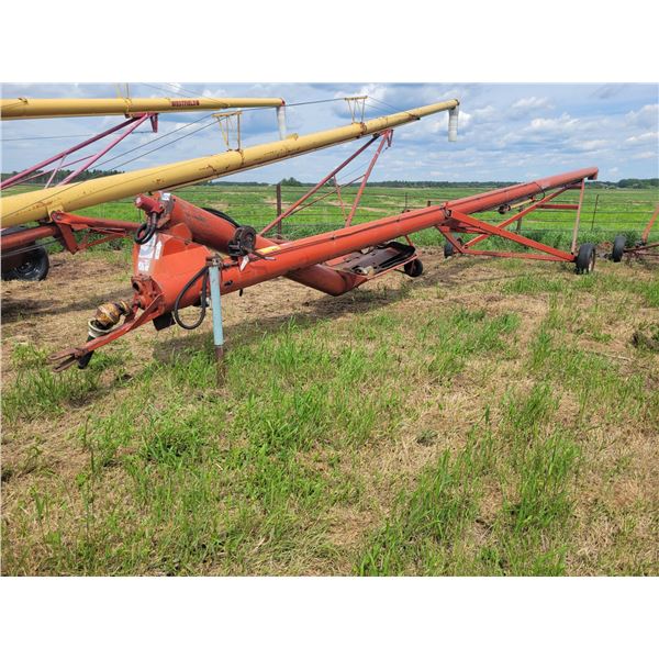 Keenan 50 ft x 10 inch auger, sold for parts. Located at 23012 Twp 604, North West of Thorhild. View