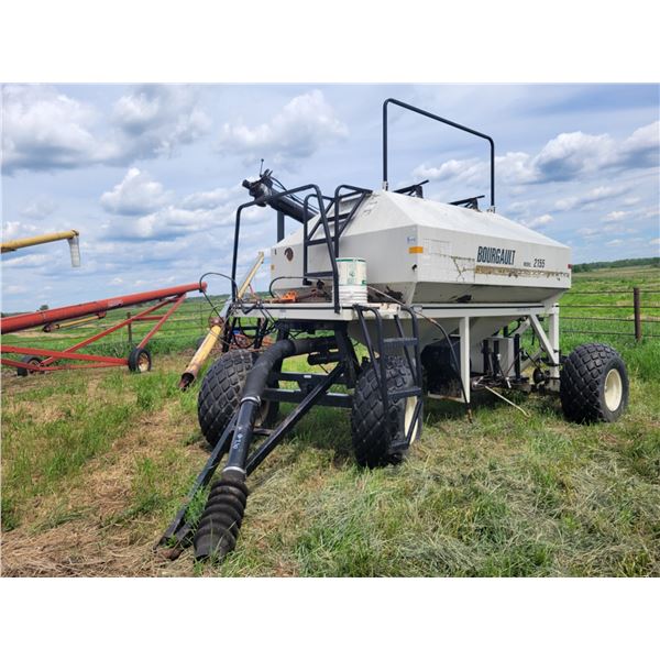 Bourgault air seeder tank, model 2155, blower on back, gas driven, has not run in years, SN. B18-349