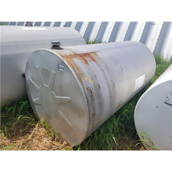 Westeel fuel tank. Approx 7ft x 3 1/2ft . Located at 23012 Twp 604, North West of Thorhild. Viewing