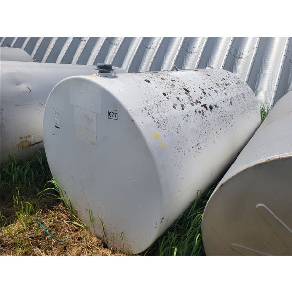 Methanol Fuel tank. Approx 6ft X 4ft . Located at 23012 Twp 604, North West of Thorhild. Viewing is