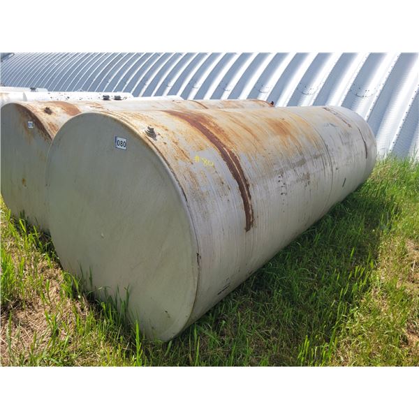 12 ft x 4ft fuel tank. Located at 23012 Twp 604, North West of Thorhild. Viewing is July 4th, 5th &
