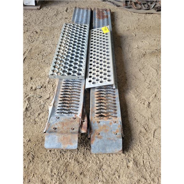 2 ramps, and 2 alum pieces. Galvanized.   Located at 23012 Twp 604, North West of Thorhild. PH Glori