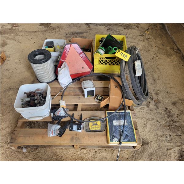 Qty of JD manual, hyd fitting belts, filters, cycle teeth.   Located at 23012 Twp 604, North West of