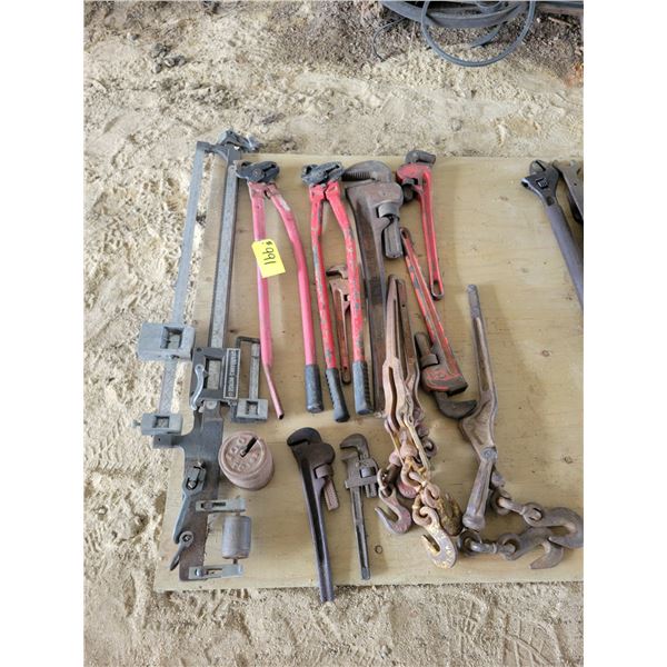Boomers, beam scale, pipe wrenches.   Located at 23012 Twp 604, North West of Thorhild. PH Gloria (7