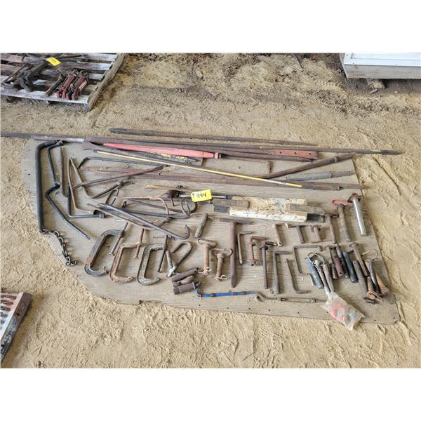 Qty of steel bars, hooks, pins.   Located at 23012 Twp 604, North West of Thorhild. PH Gloria (780)