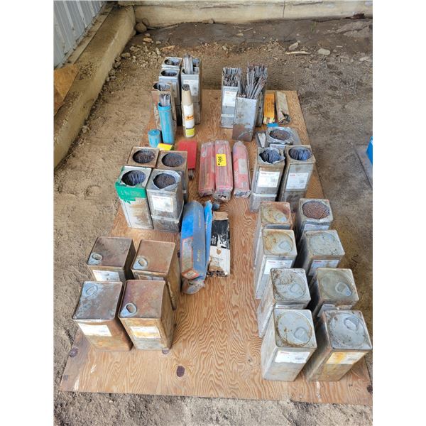 Large qty of metal boxes, welding rods, various sizes.   Located at 23012 Twp 604, North West of Tho