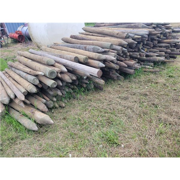 Large quantity of pressure treated fence posts, average approx. 6ft.   Located at 23012 Twp 604, Nor