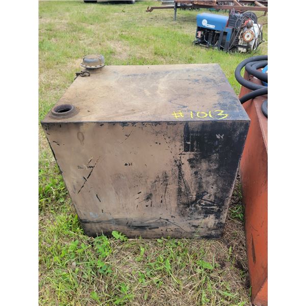 Square fuel tank. Approx  22" x 26" x 18" high.   Located at 23012 Twp 604, North West of Thorhild.