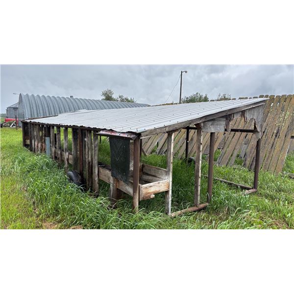 Portable cattle shelter c/w tin roof. Located at 23012 Twp. 604, North West of Thorhild. PH Gloria (