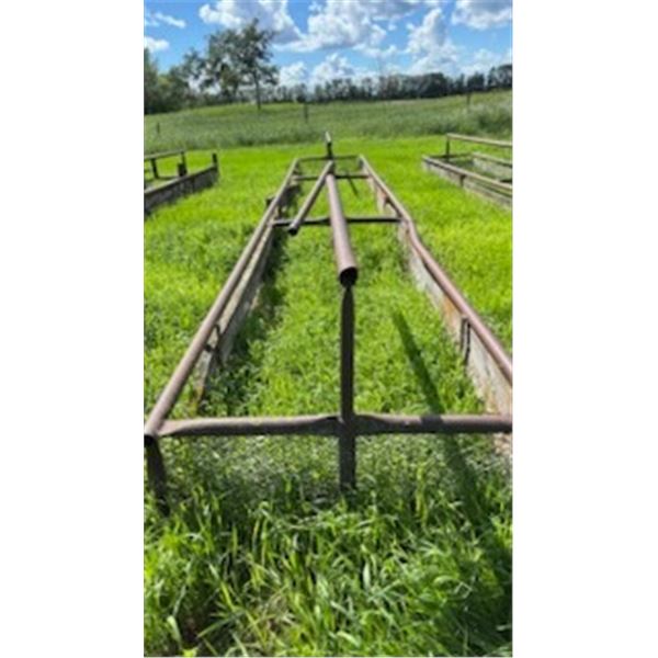 3- Portable cattle feeders, 27 ft. long x 51 inches wide. Located at 23012 Twp. 604, North West of T