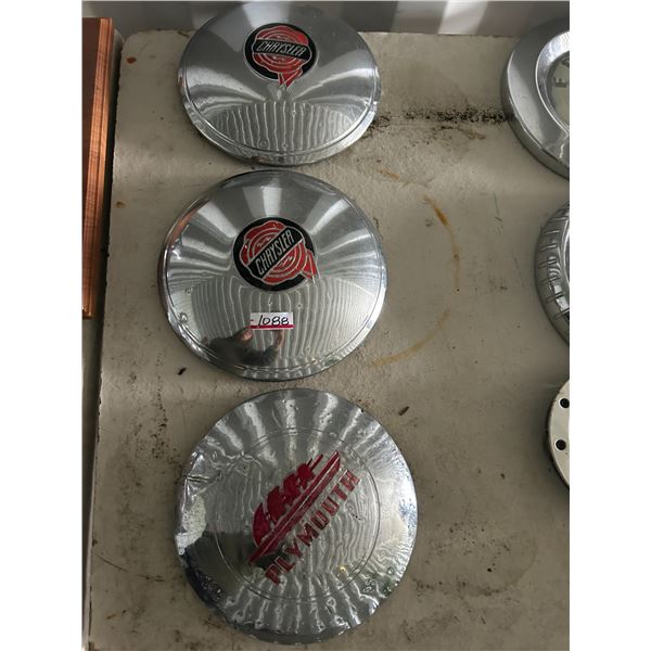 2 Chrysler and 1 Plymouth Hubcaps , selling all together