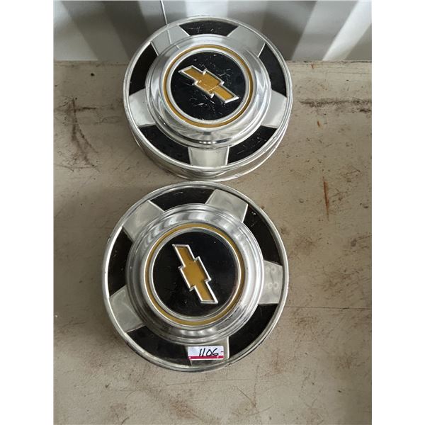 2 Chevy Hubcaps, selling together