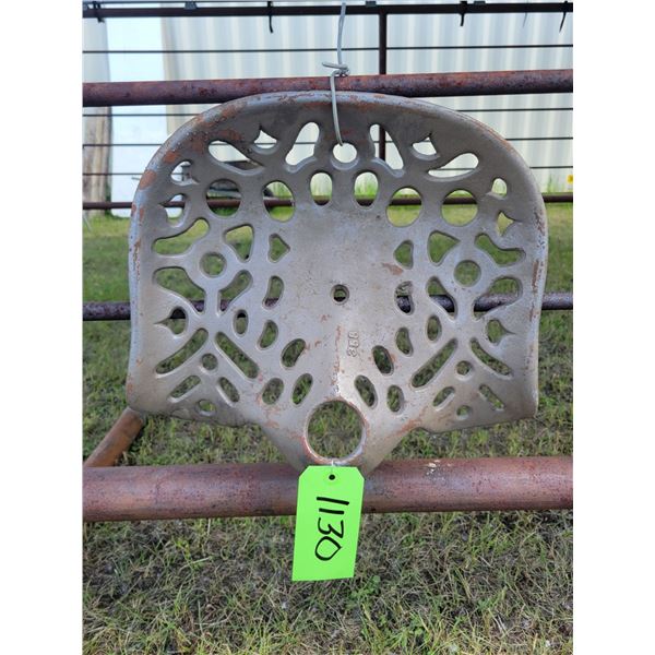 Cast iron seat, grey stamped 358