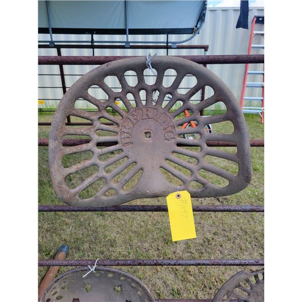 Deering cast iron seat