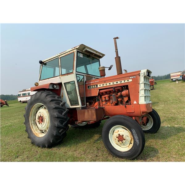 White Cockshutt 1655 diesel tractor C.A.B, 18.4 x 34 rear , 7.50-1 front. Over- under shift , 540 PT