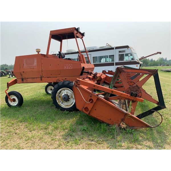 Coop Implements 14 1/2"ft swather, c/w crimper, was running approx 5 years ago, buyer responsible to
