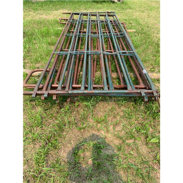 6 green panels, approx 10-12 ft, selling all together
