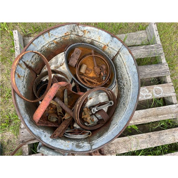 16" steel wheel & misc steel parts.